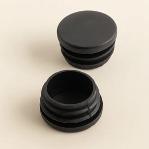 Circular Plastic End Caps – Black