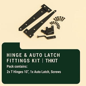 Grange Wooden Gate Accessory Pack (Hinges & Latch) Black