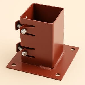 Metpost System 2 Bolt Down Post Shoe For 75mm Timber Post